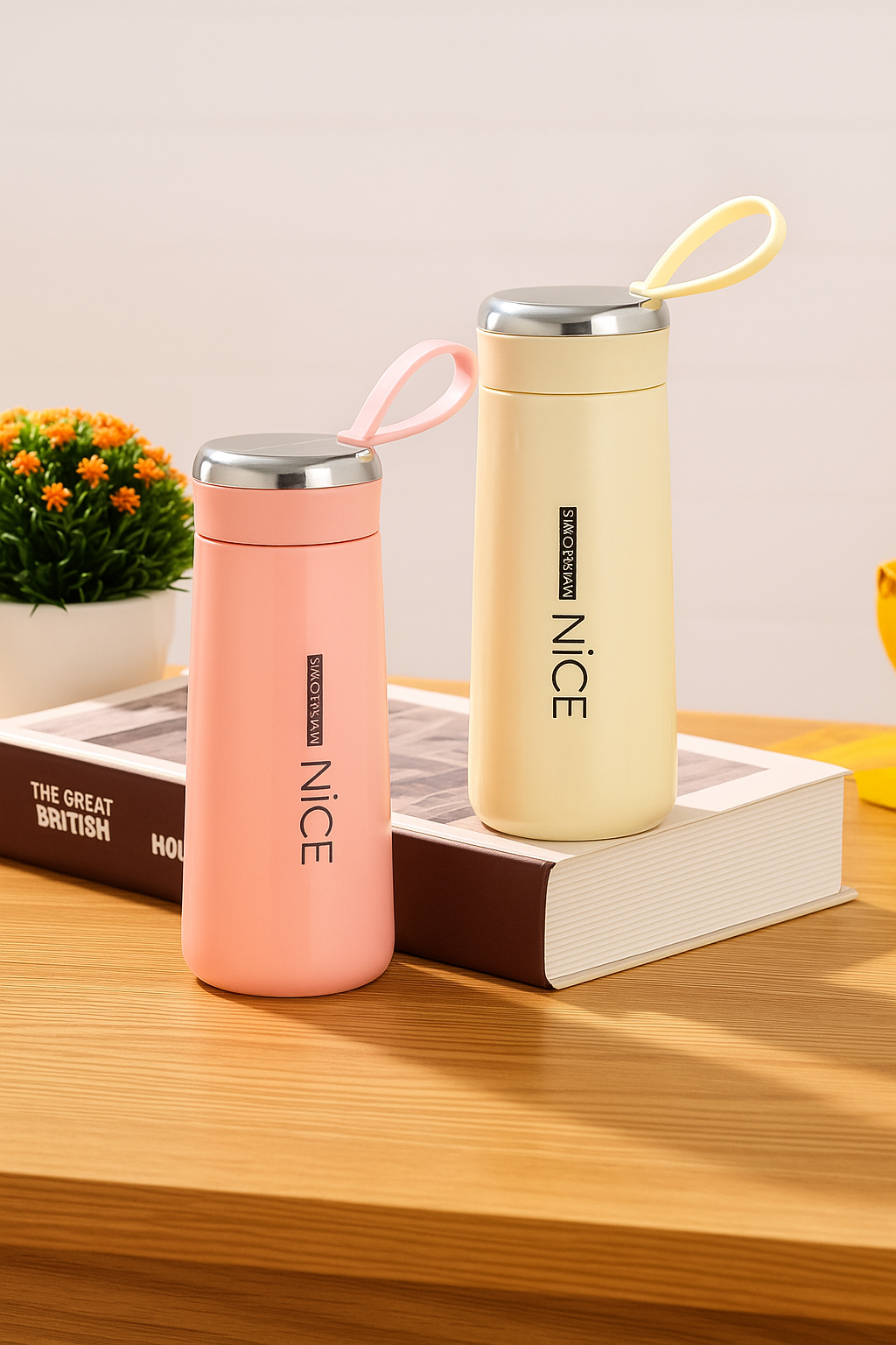 Leak-Proof Glass Water Bottle with Protective Silicone Sleeve- FL