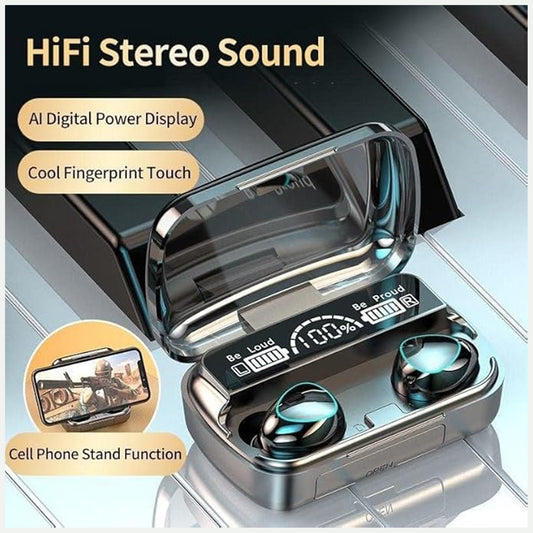 Wireless Bluetooth Earbuds with Noise Reduction & In-built Powerbank