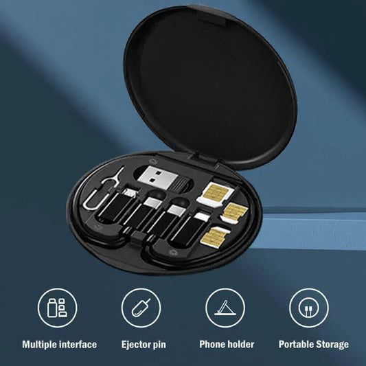 Wireless Bluetooth Cable Earbud M10 With Multifuncational Data Cable Set