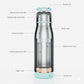 Leak-Proof Glass Water Bottle with Protective Silicone Sleeve- FL