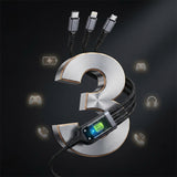 3-in-1 Fast Charging Nylon Braided Cable with 3A Output