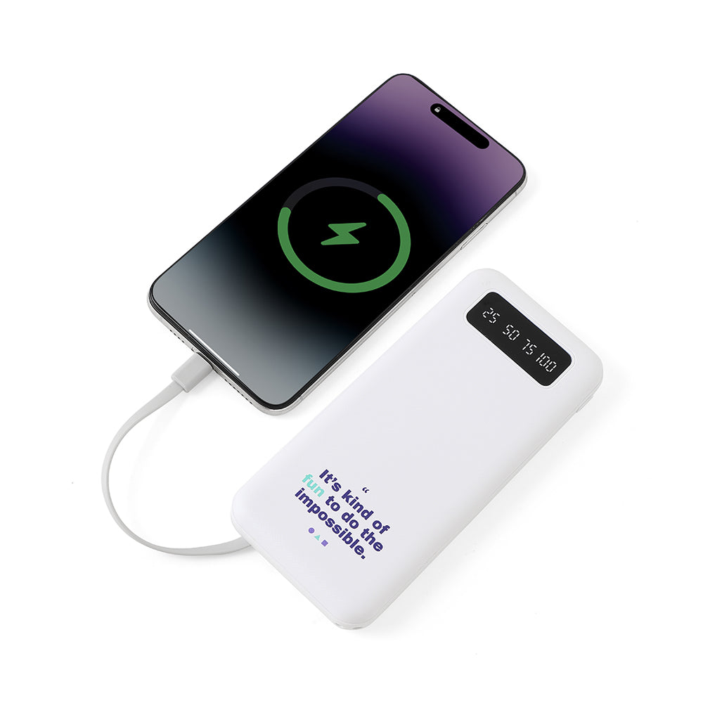 🔋⚡ 15000mAh Power Bank – LED Display | Fast Charging | 🖤🤍 Sleek Design