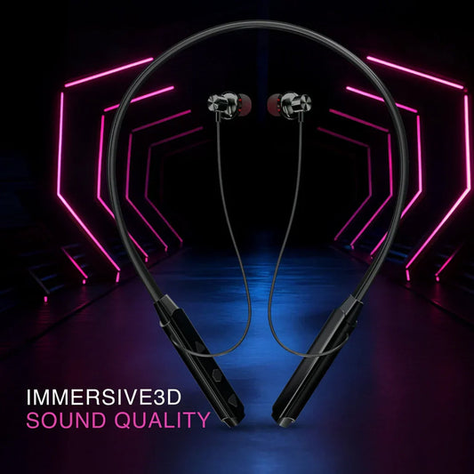 Wireless Bluetooth Neckband Earphones with Deep Bass Sound- FL