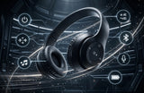 CTRL8 dual-mode wireless headphones with mic featuring immersive sound and Bluetooth connectivity in black