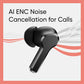 Pure Black Earbuds with Deep Bass, Quad Mic & 48H Playback