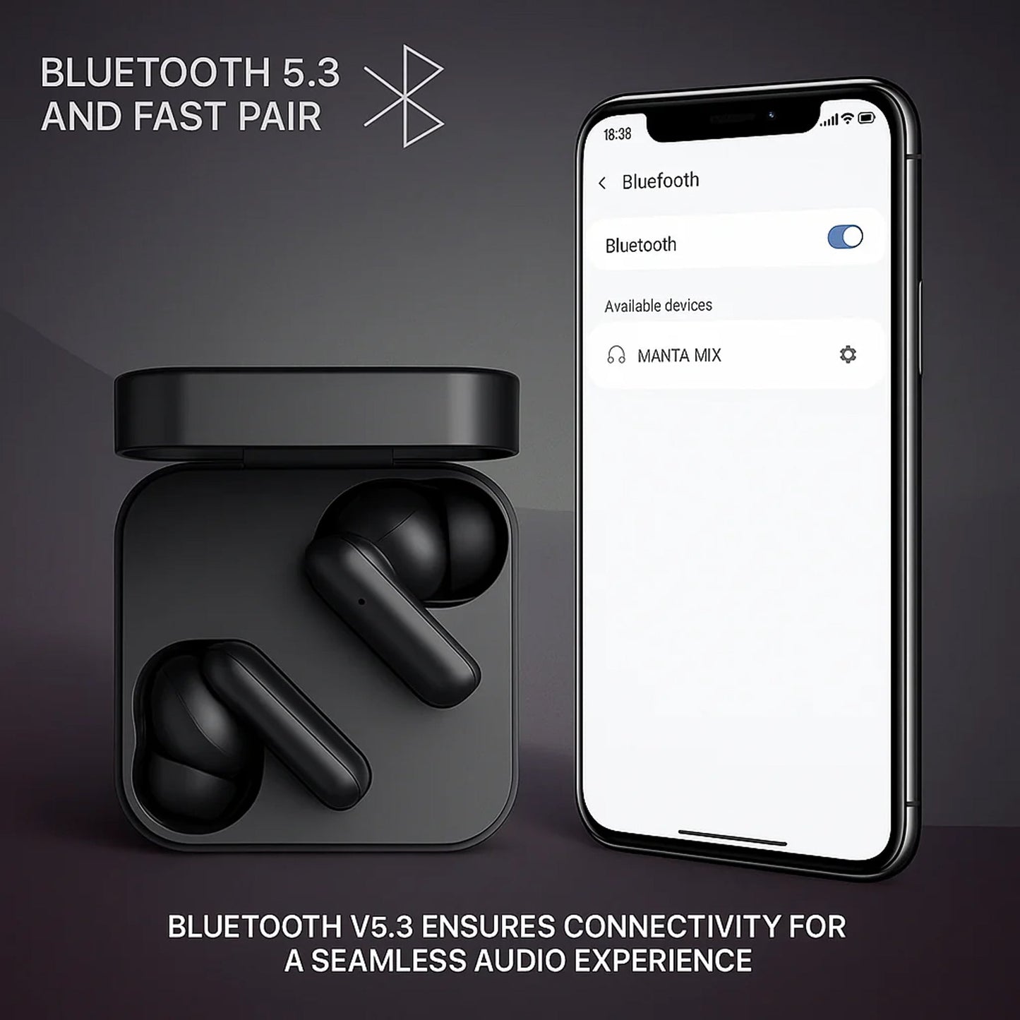 CM Ultra Pro Earbuds with Active Noise Cancellation & HD Sound