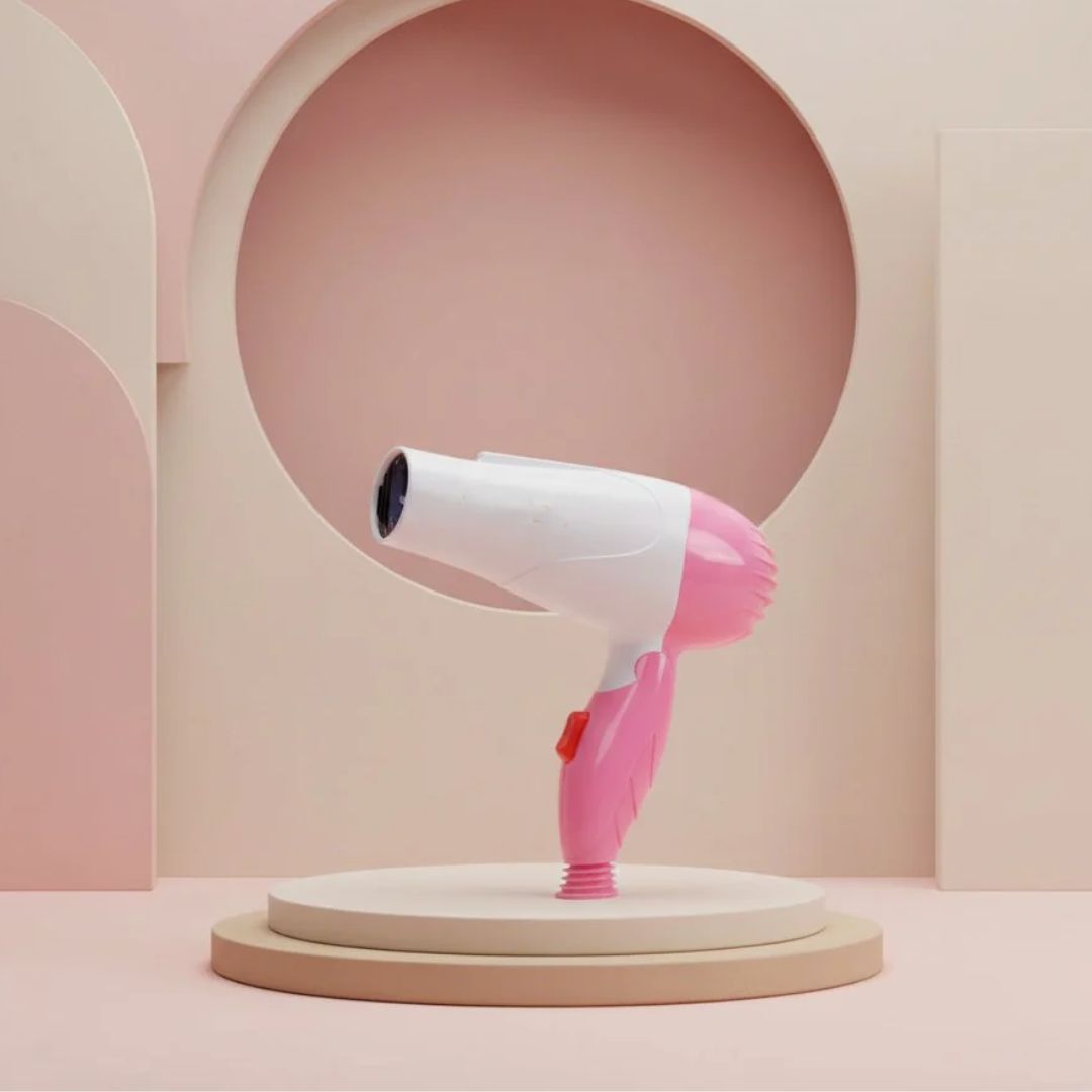 Hair Dryer, 1000 Watts, Compact, Lightweight, Portable, Multiple Heat And Speed Settings, Cool Shot Button, Folding Handle