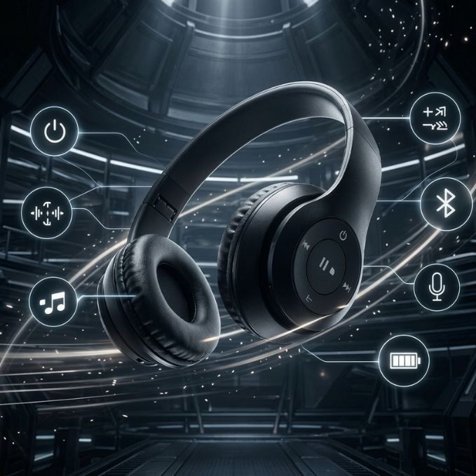 P47 Bluetooth Headphones with Foldable Design-FL