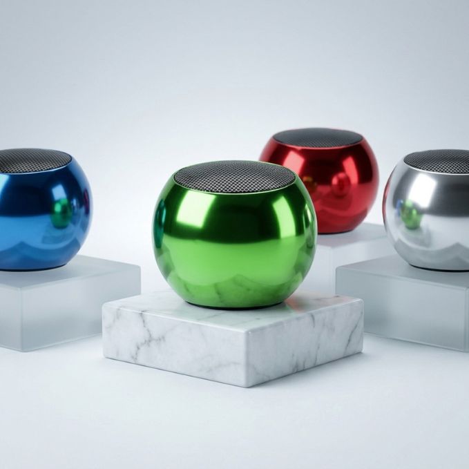 Premium Mini Steel Wireless Speaker with Powerful Surround Sound- FL