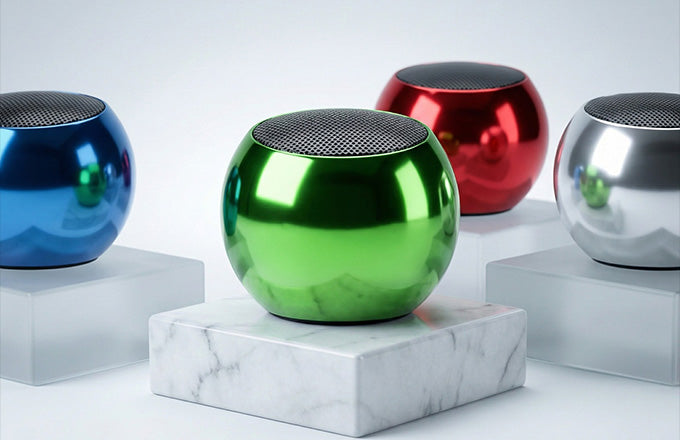 Premium Mini Steel Wireless Speaker with Powerful Surround Sound- FL