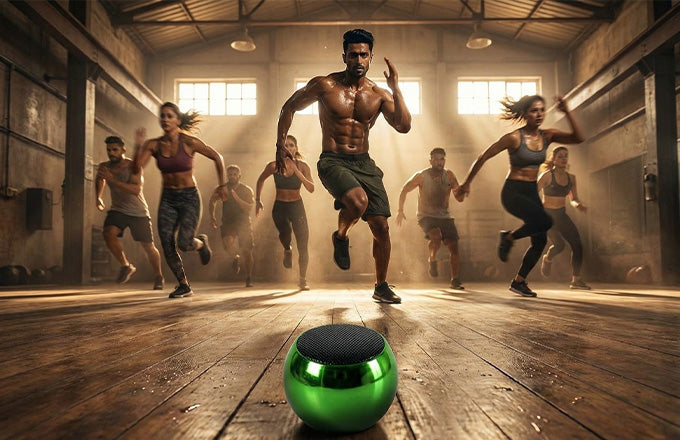 Premium Mini Steel Wireless Speaker with Powerful Surround Sound- FL