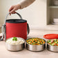 Round Lunch Box – 3 Bowl Set (200 ml Each) with Carry Bag- FL