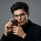 A user holding CTRL8 K7 true wireless earbuds in a sleek charging case, showcasing modern design and AI ENC-P technology.