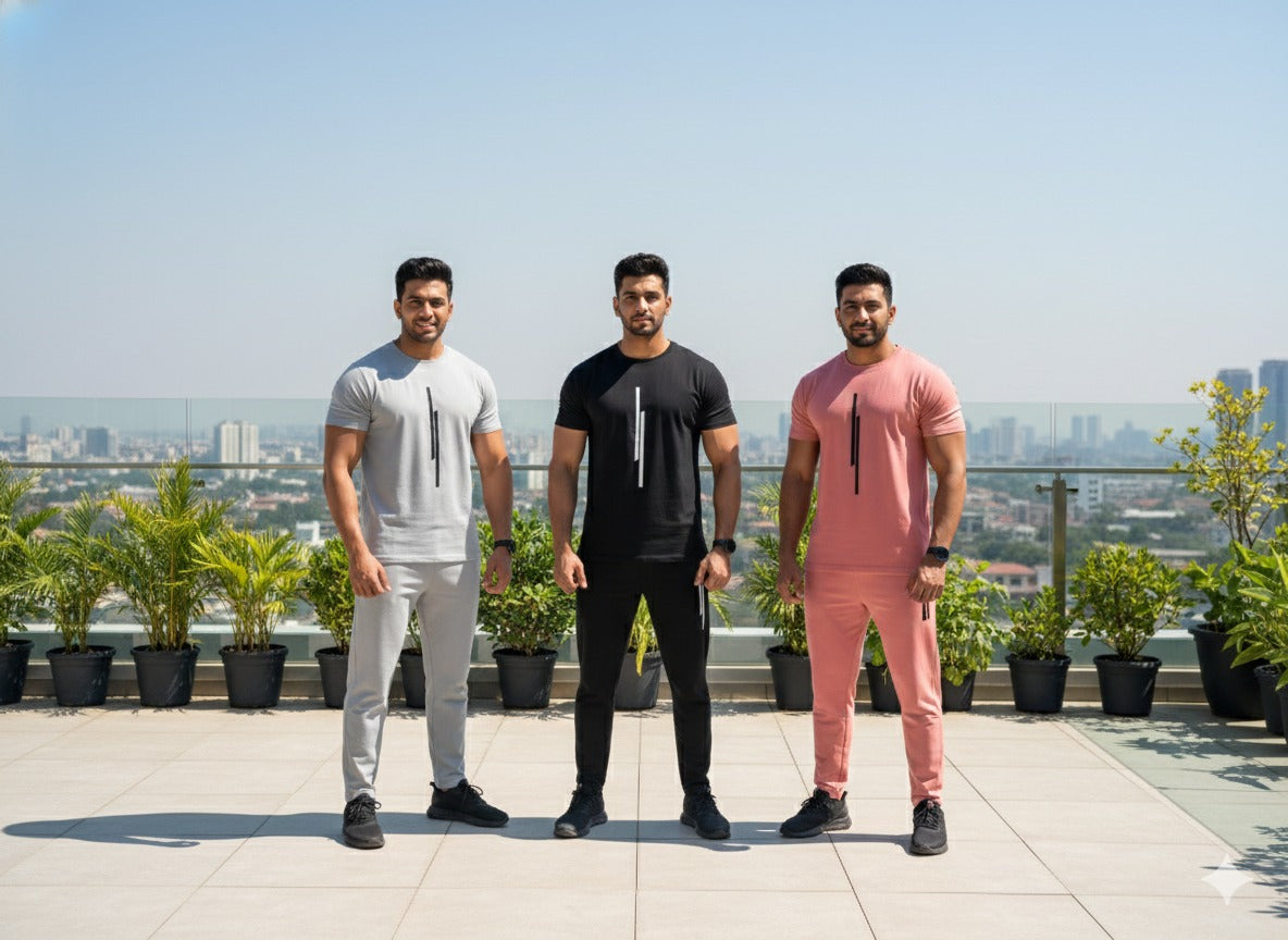 Men’s Round Neck Graphic Printed T-Shirts Combo Pack of 3- FL