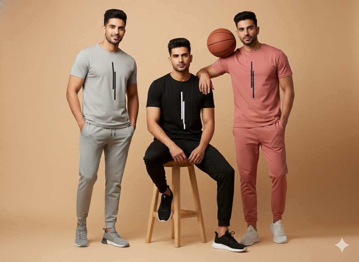 Men’s Round Neck Graphic Printed T-Shirts Combo Pack of 3- FL