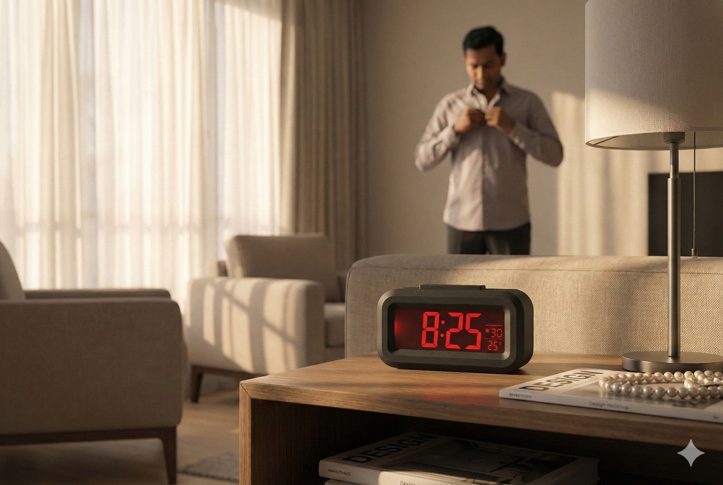 Digital Display Alarm Clock- FL