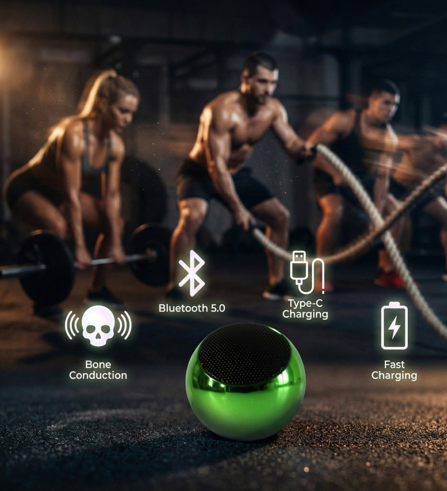 Premium Mini Steel Wireless Speaker with Powerful Surround Sound- FL