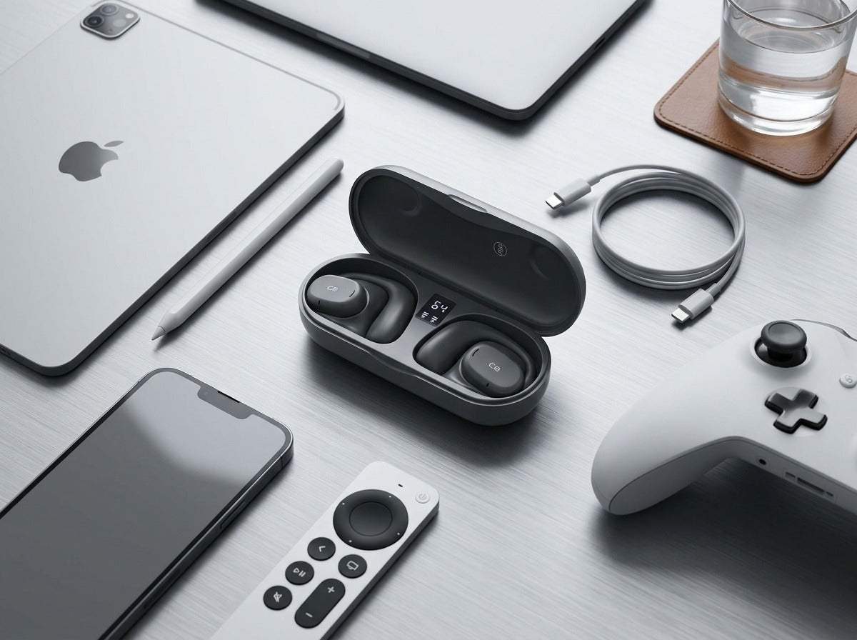 Ctrl8_X29_Open Ear Headphones with Digital Display Charging Case True Earbuds-GOC