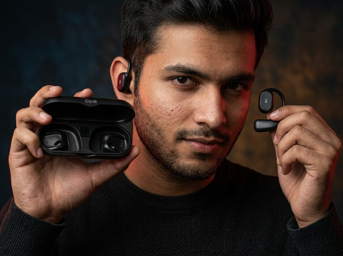 Ctrl8_X29_Open Ear Headphones with Digital Display Charging Case True Earbuds-GOC