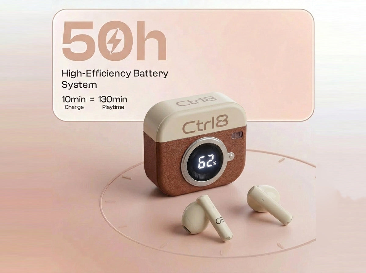 Ctrl8_Q86_Retro Camera Design Portable TWS Wireless Earbuds-GOC