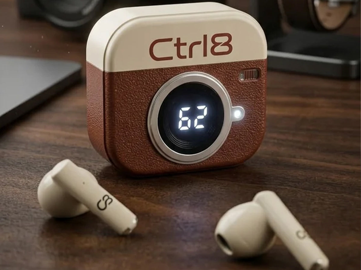 Ctrl8_Q86_Retro Camera Design Portable TWS Wireless Earbuds-GOC