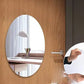 Crystal View Oval Decorative Wall Mirror with Modern Finish- FL