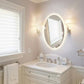 Crystal View Oval Decorative Wall Mirror with Modern Finish- FL