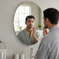 Crystal View Oval Decorative Wall Mirror with Modern Finish- FL